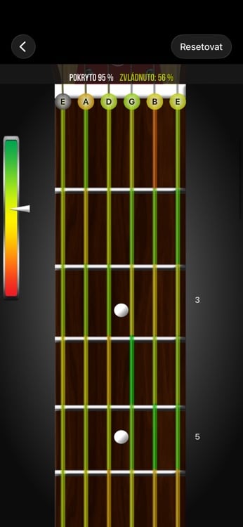 Custom fretboard setup with instrument and tuning options
