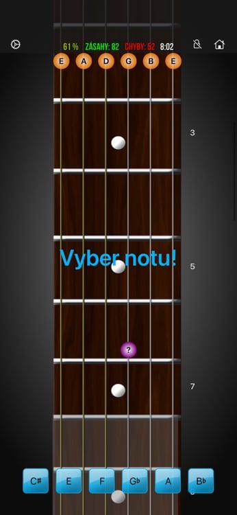 Adaptive training mode with guided fretboard practice and scoring