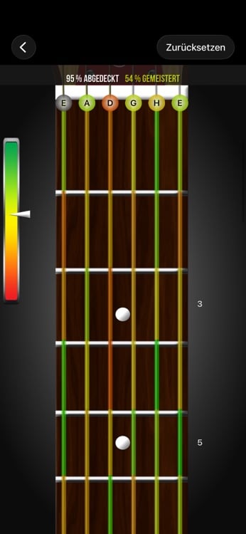 Custom fretboard setup with instrument and tuning options