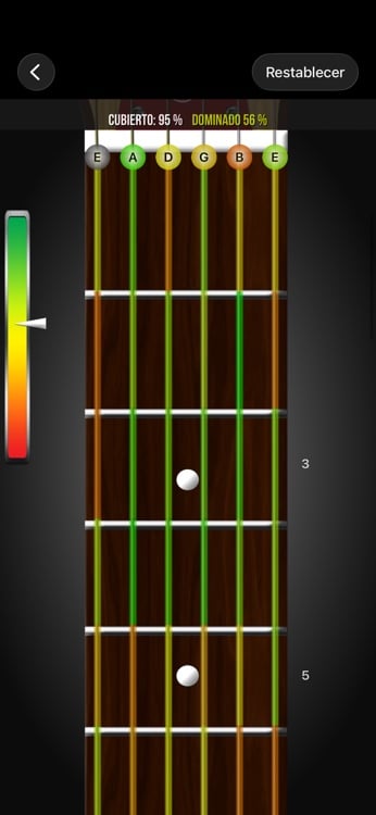 Custom fretboard setup with instrument and tuning options