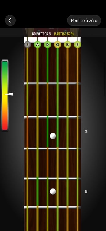 Custom fretboard setup with instrument and tuning options