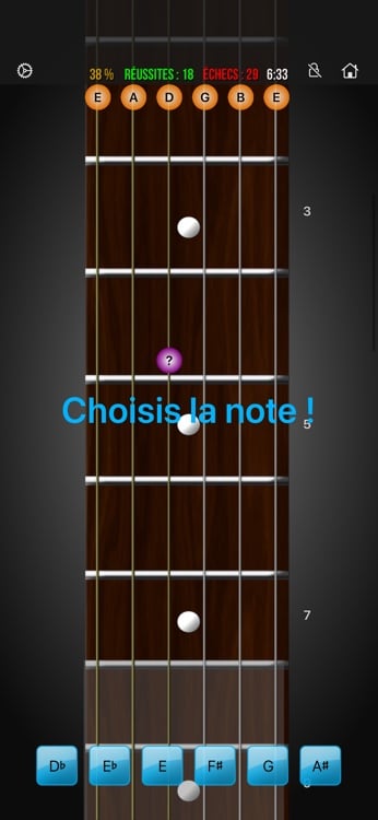 Adaptive training mode with guided fretboard practice and scoring