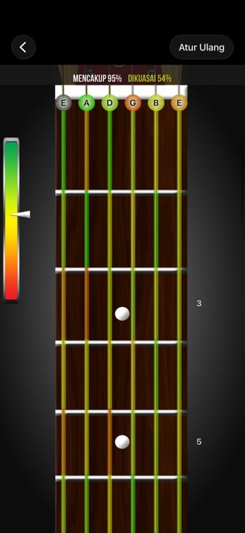 Custom fretboard setup with instrument and tuning options