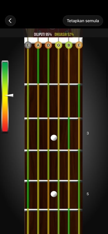 Custom fretboard setup with instrument and tuning options