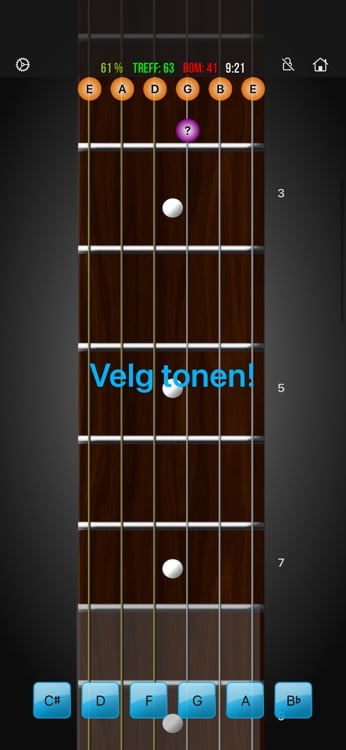 Adaptive training mode with guided fretboard practice and scoring