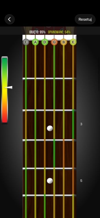 Custom fretboard setup with instrument and tuning options