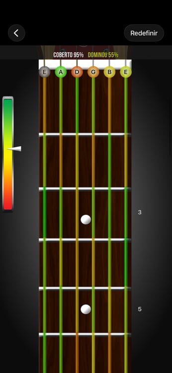 Custom fretboard setup with instrument and tuning options