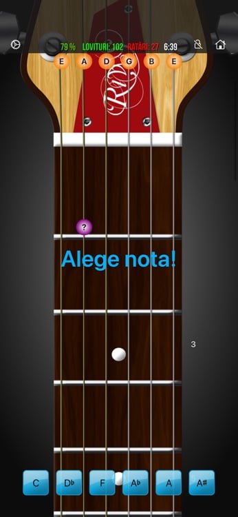 Adaptive training mode with guided fretboard practice and scoring
