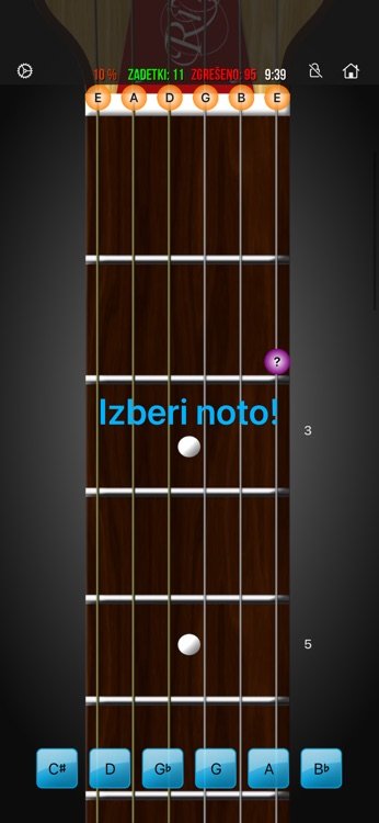 Adaptive training mode with guided fretboard practice and scoring