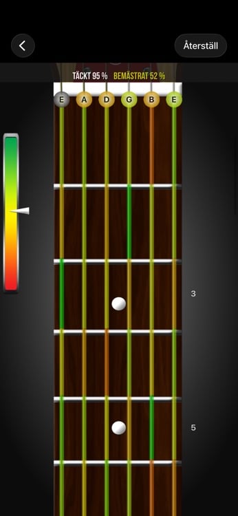 Custom fretboard setup with instrument and tuning options