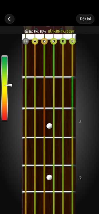 Custom fretboard setup with instrument and tuning options